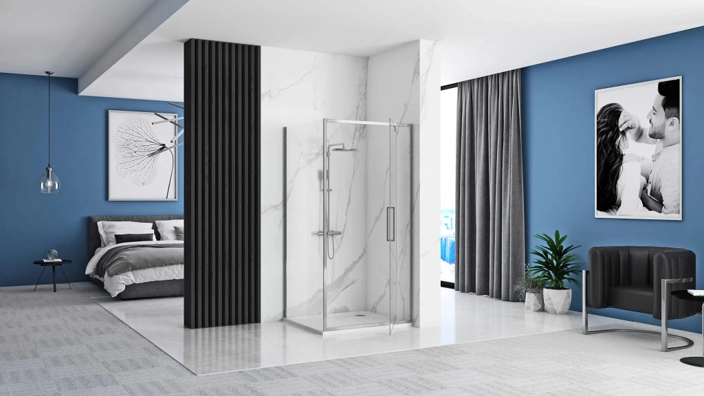 Cabina Doccia Rea Rapid Swing Chrom 100x90