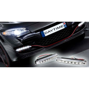 Trade Shop - Kit Coppia Luci Auto 8 Led Fanale Daytime Diurne Alta Luminosita' Luce Bianca -