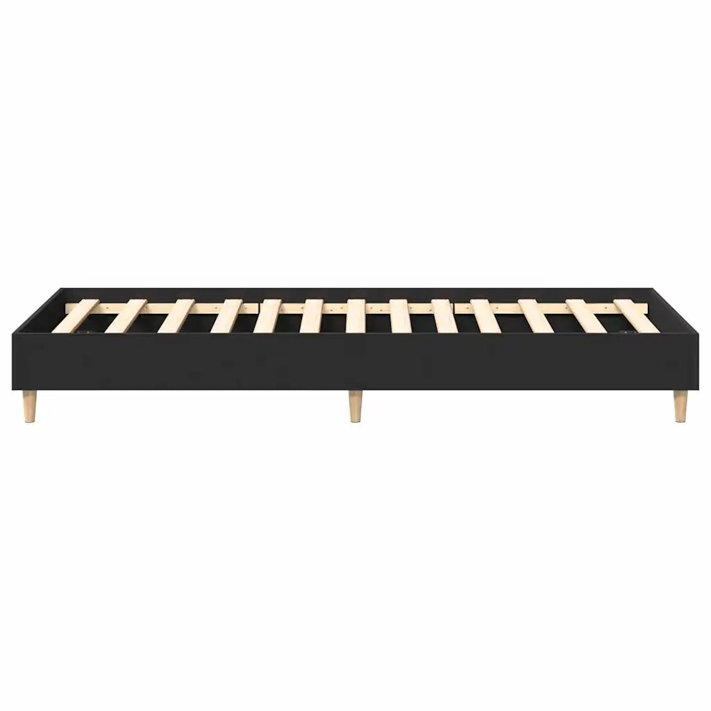 Giroletto senza Materasso Nero 75x190 cm in Legno Multistrato 861094