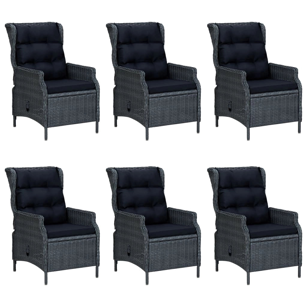 Set da pranzo 7 pezzi con cuscini resina intrecciata grigio scuro 02_0014636