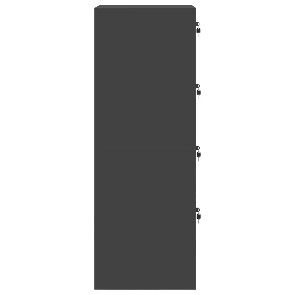 Armadio per File con cassetto 2 pcs Nero 44 x 50 x 139 cm