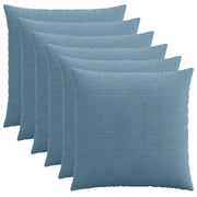 Federa 6 pcs HEERLEN Blu 60 x 60 cm corduroy 912620