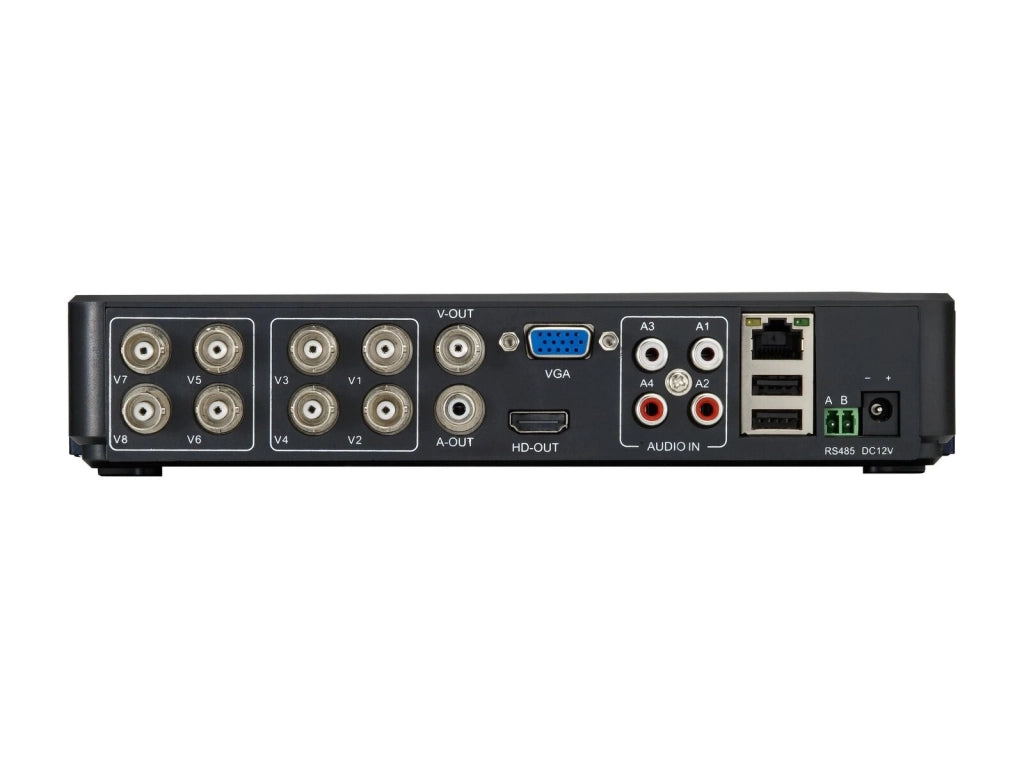 LevelOne DSK-8001 Kit Videosorveglianza Cablato 8 Canali DVR 4 Telecamere Bullet IP66 Visione Notturna 30 m H.264 HDD 6 TB colore Nero Bianco