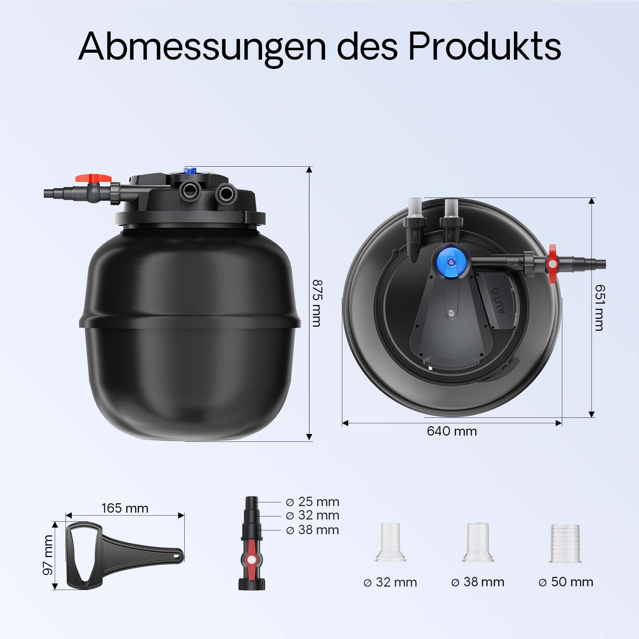 CPA-50000 Filtro a pressione per laghetto con UVC da 55W Per laghetti fino a 80000 litri