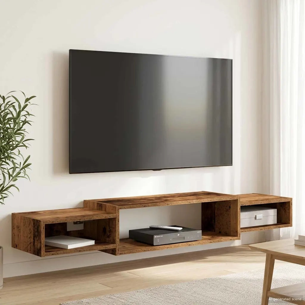 Mobile TV da Parete A parete Legno antico 140 x 28 x 21 cm
