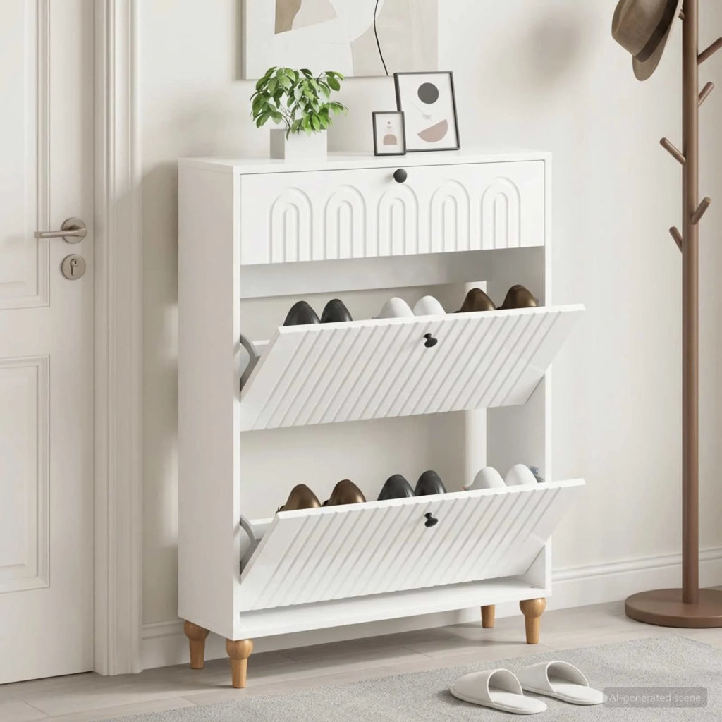 Mobile per scarpe ALKMAAR 78 x 24 x 103 cm Legno ingegnerizzato 896219