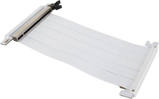 Cavo di espansione PCIe 4.0 x16 doppio lato - Estensione GPU flessibile a 180 gradi - Modello #11 - Supporta schede grafiche RTX 4090 e RX 7900 XT - Bianco
