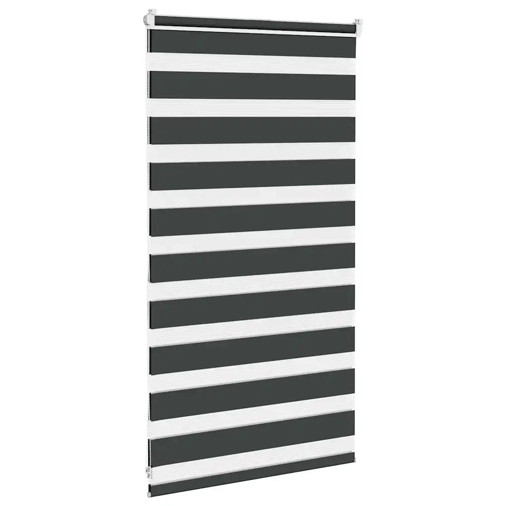 Tenda a Rullo Zebra Nero Larghezza Tessuto 80,9 cm Poliestere