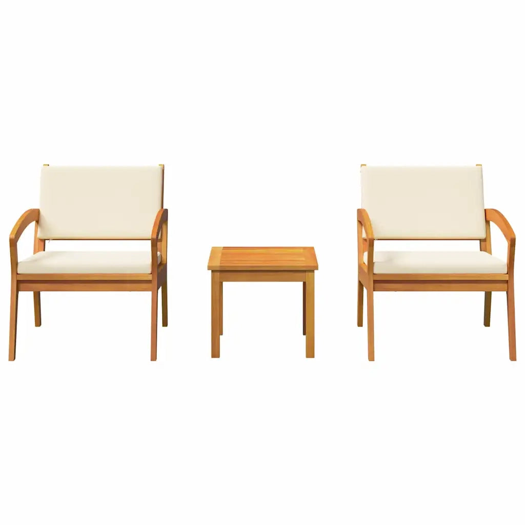 Set bistrot con cuscino 3 pcs Marrone Poliestere 4106466