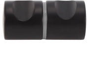 Maniglia per porta bagno in alluminio - 6 x 2,9 cm Dimensioni - 2,9 cm Diametro del foro - Nero - Maniglia per porta vetrata - 2,9 cm Diametro del foro - 6 x 2,9 cm Dimensioni