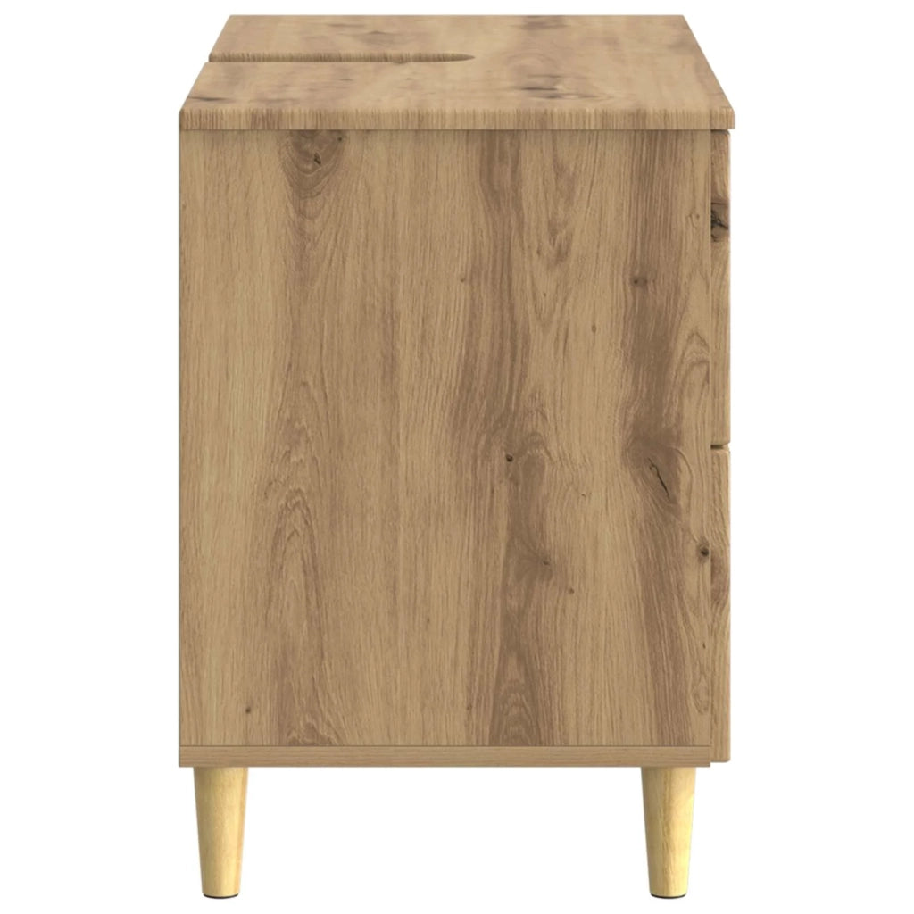 Armadio per Lavabo da Bagno DELFT Rovere Artigianale 897024