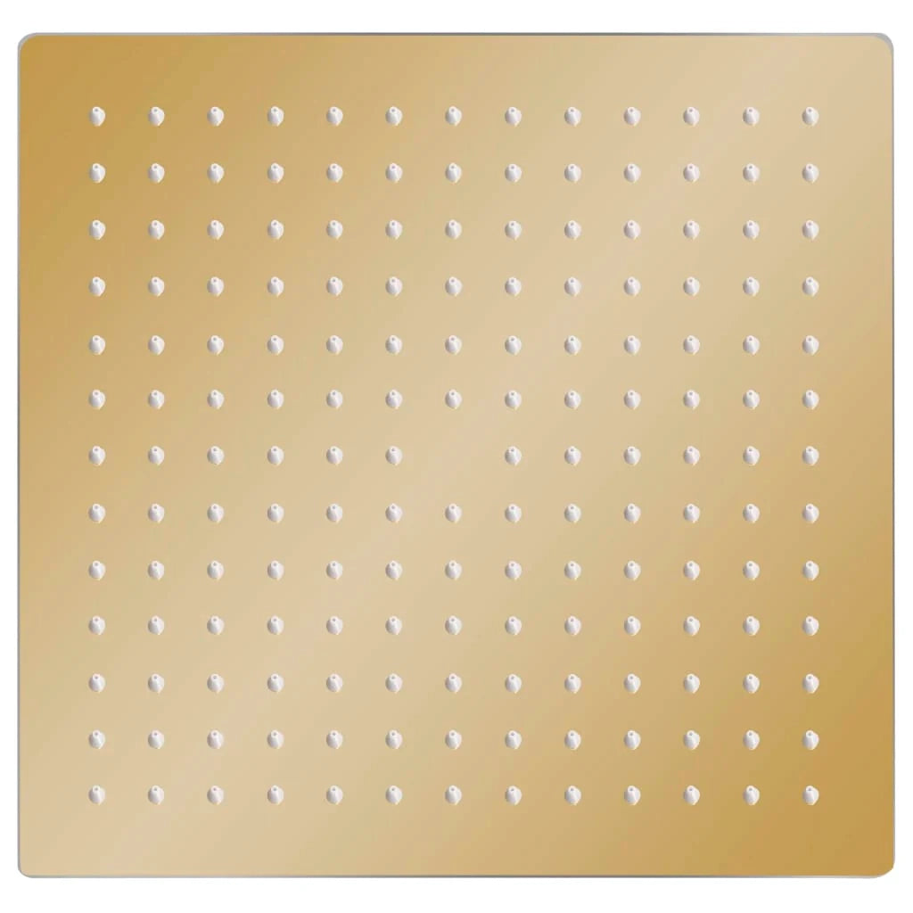 Soffione doccia a pioggia in acciaio inox 25 x 25 cm quadrato finitura oro 02_0002091