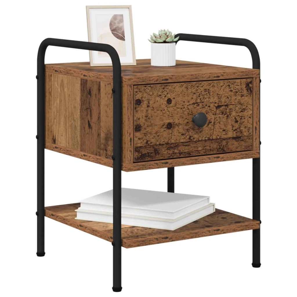 Armadio da Notte 2 pz Legno antico 35 x 36,5 x 47 cm 8007668