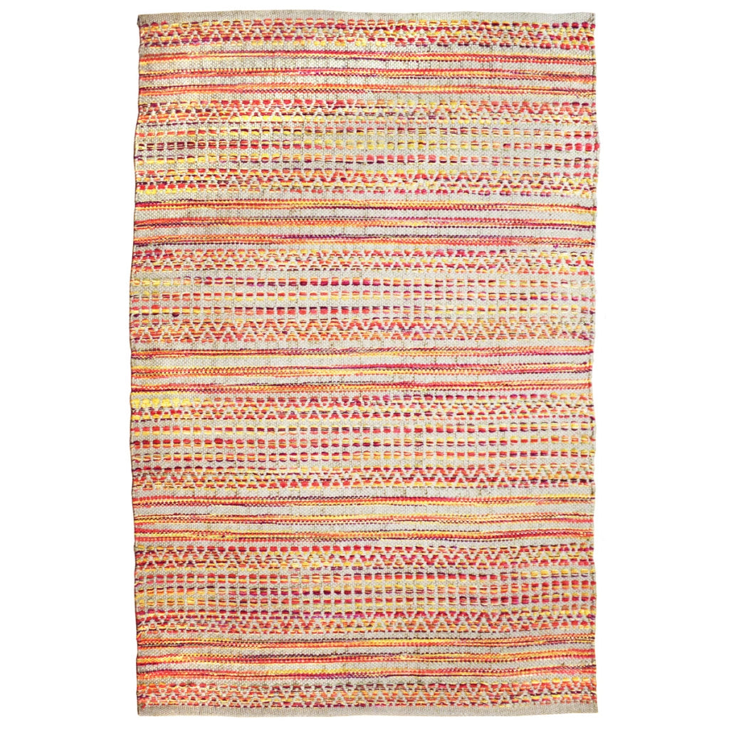 Tappeto Sienna 700 in Juta e Cotone Rosso