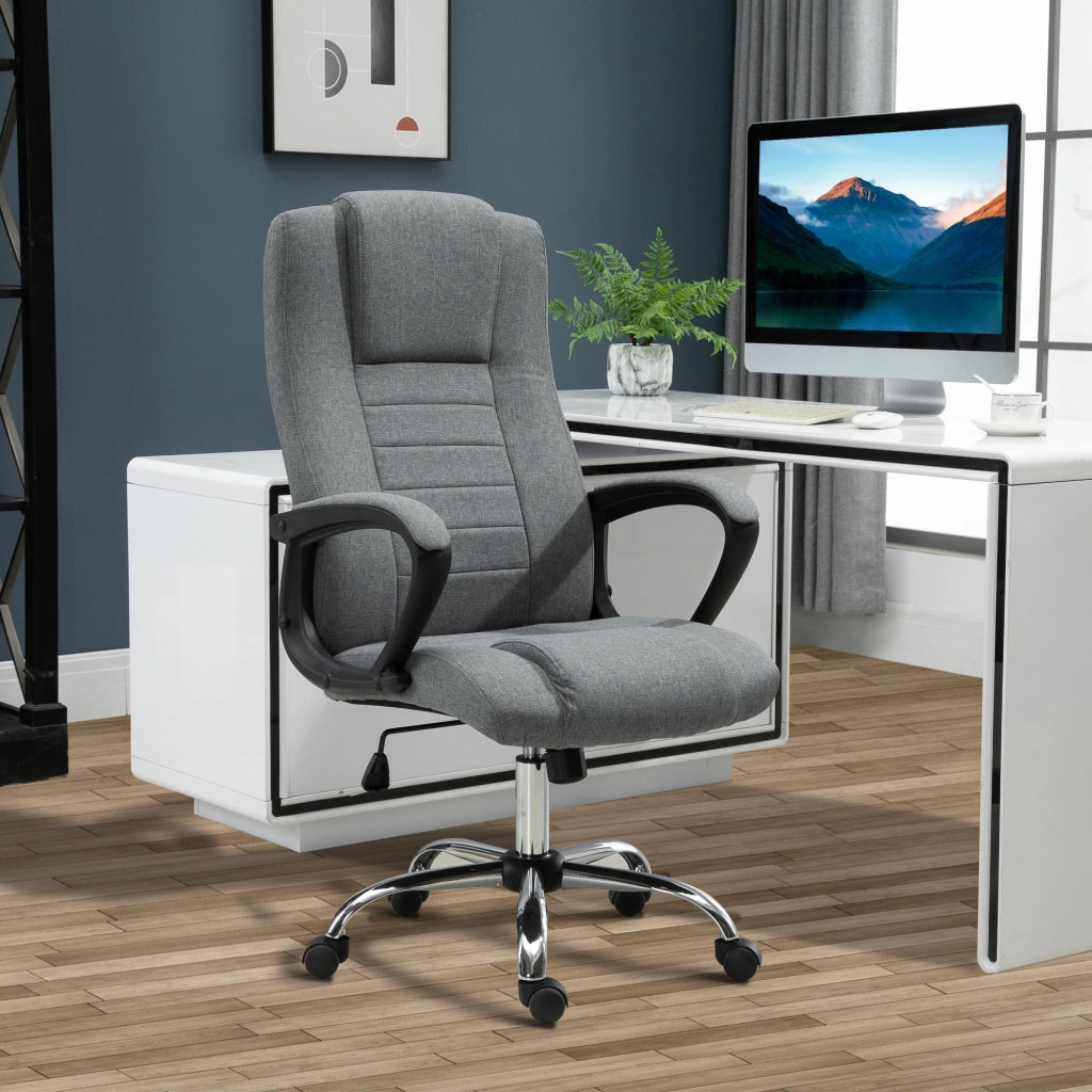 Sedia da ufficio presidenziale ergonomica basculante e imbottita ¨C zephmum ¨C nera, 62x76x110-119cm