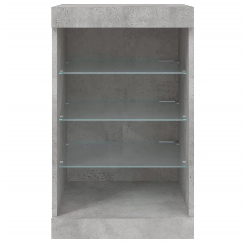 Buffet credenza cassettiera armadio mobile contenitore organizer per cucina soggiorno salotto con luci LED 41 x 37 x 67 cm grigio 02_0030000