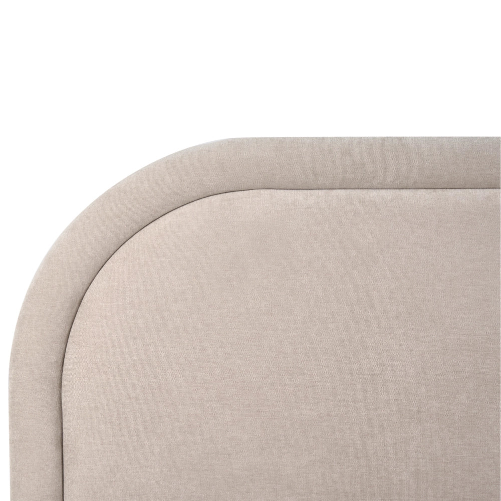 Letto matrimoniale EU Beige Chiaro Tessuto di ciniglia 160 x 200 cm Struttura imbottita con contenitore