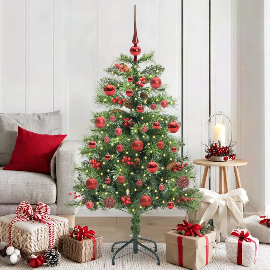 Albero di Natale | Decorazioni natalizie artificiale Verde 150 cm PVC e Metallo