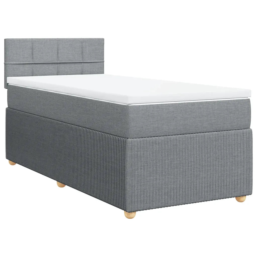 Giroletto a Molle con Materasso Grigio Chiaro 80x200 cm Tessuto 3287283