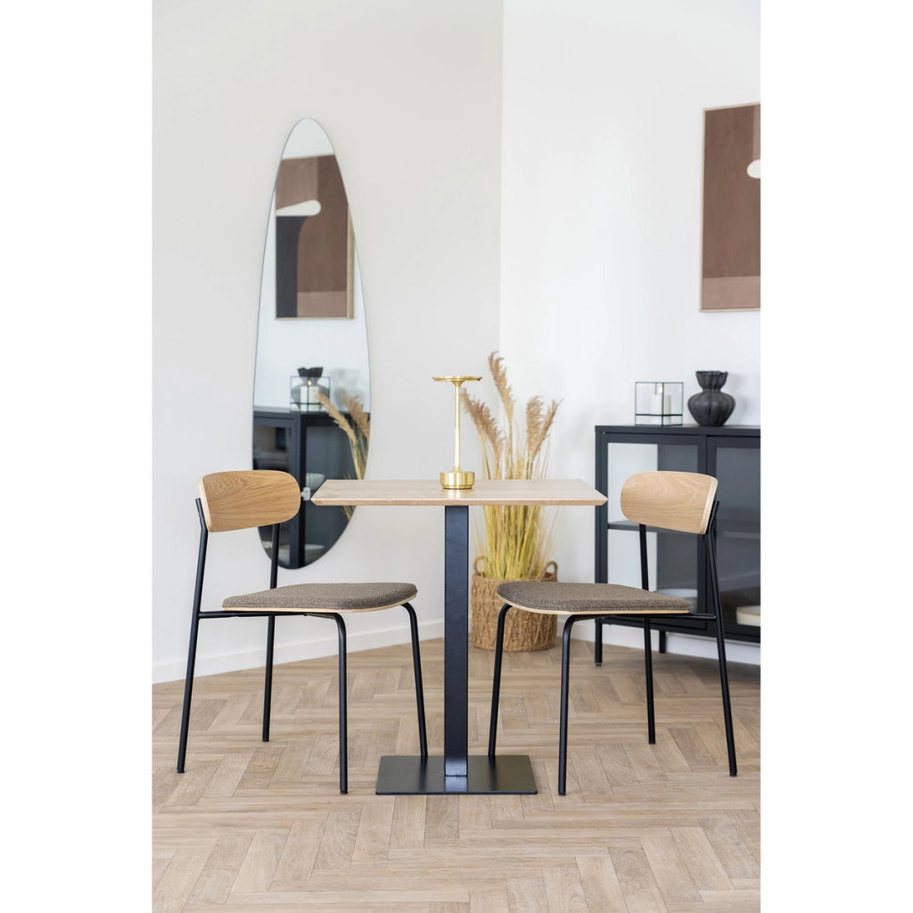 Set di 2 Sedie Estepona, Marrone, Legno, 51x47x77 cm