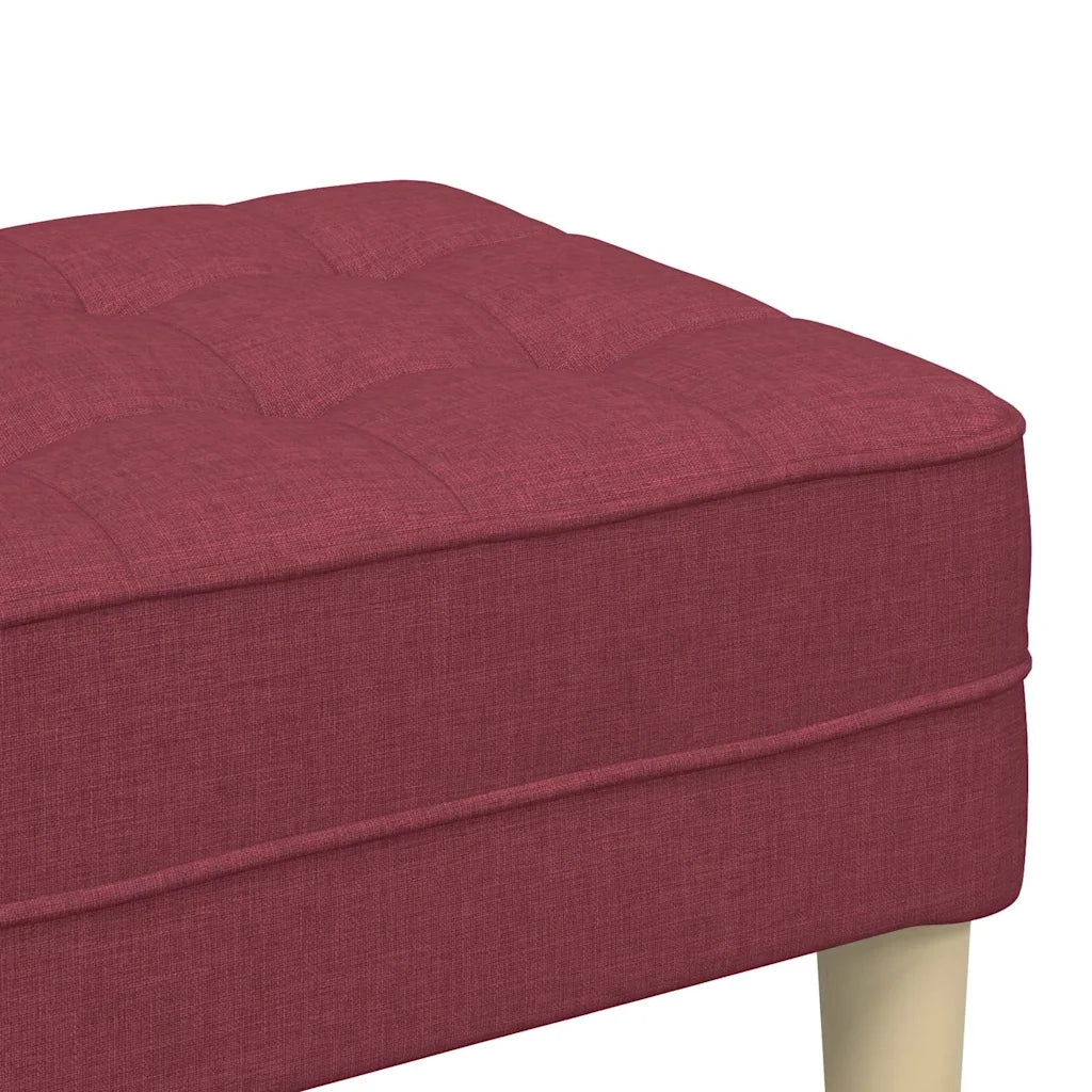 panchina con cuscino Rosso Vino 113 x 57 x 39 cm Tessuto 42001938