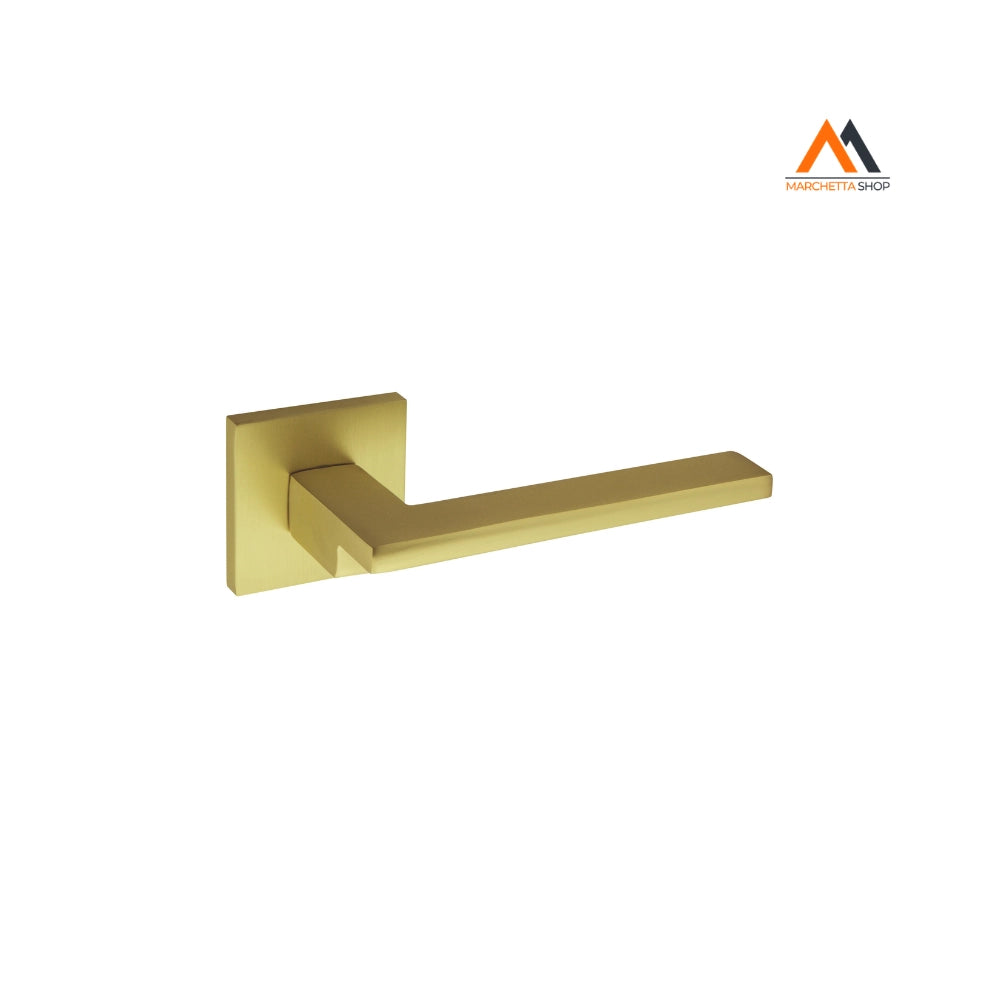 MANIGLIA ALU RED C/RB Q 50 F/CHIAVE OTTONE SATINATO