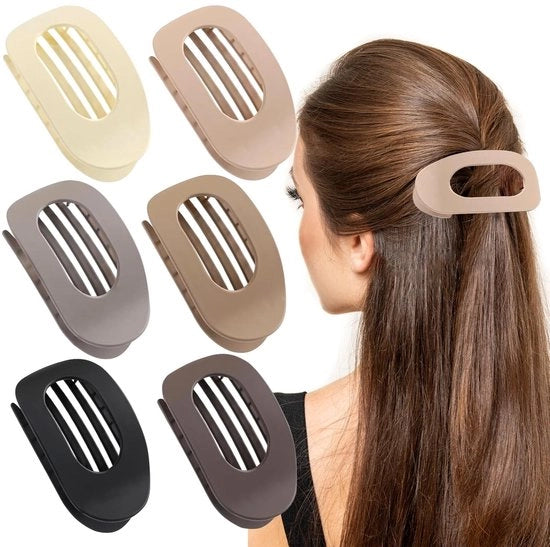 Haarklemmen 6 Stuks - Haarspelden con Grip Plano - Hars Duraturo - Leggero - Design Elegante - Adatto per Diverse Acconciature - Spilla per Capelli