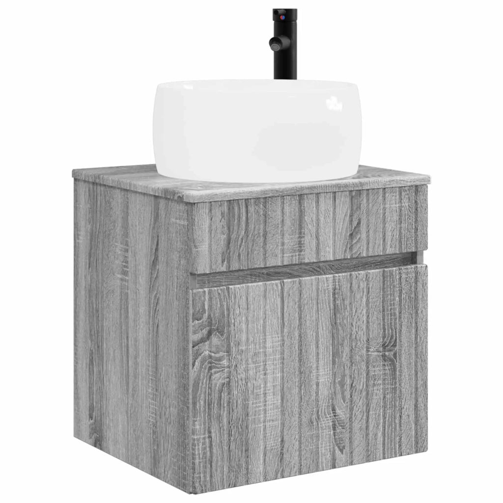 Mobile lavabo da parete Sonoma grigio 49 x 44,5 x 66 cm 890618