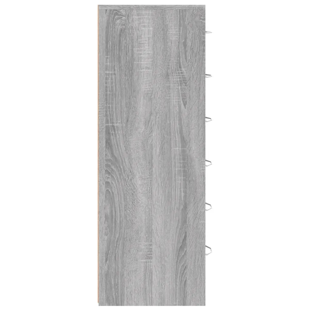 Credenza 6 Cassetti Grigio Sonoma 50x34x96 cm Legno Multistrato cod mxl 22620