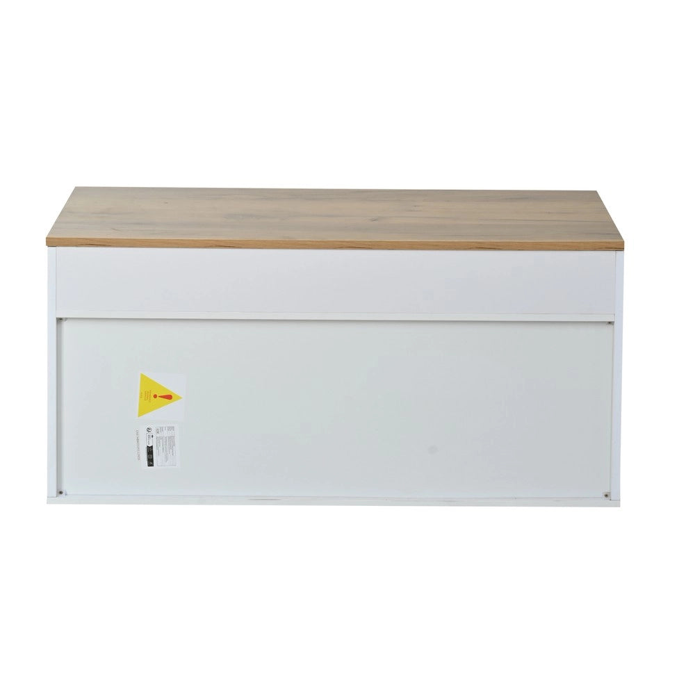 Tavolino da Salotto Regolabile in Altezza con 2 Ante ¨C Xylo ¨C Legno Naturale, 95x46x45 cm