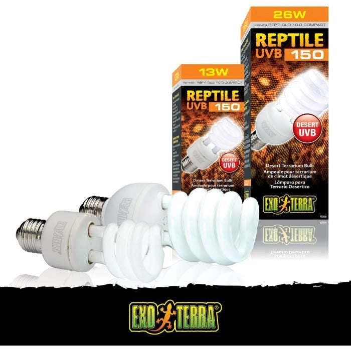 Lampada fluorescente compatta UVB per terrario - EXO TERRA - Rettile UVB 150 - Clima desertico 26W