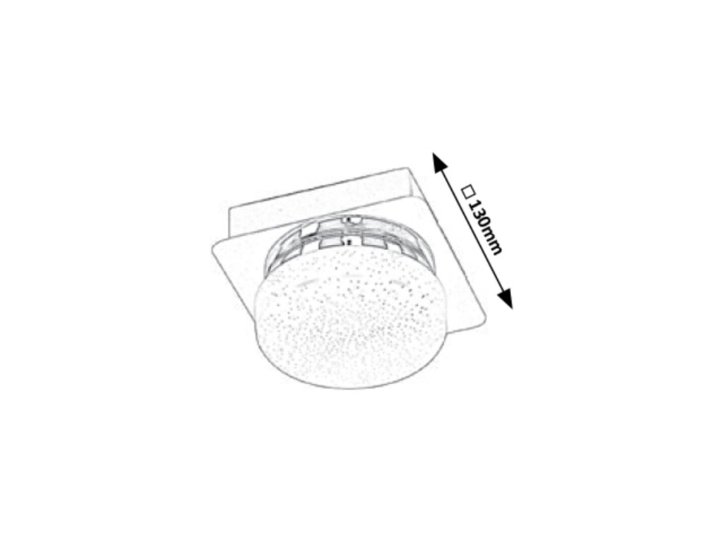 Spot soffitto superficie cromato/bianco LED 5W 4000K