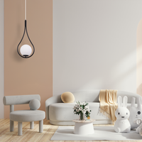 Lampada A Sospensione A Sfera In Vetro G111-1w Nero E27