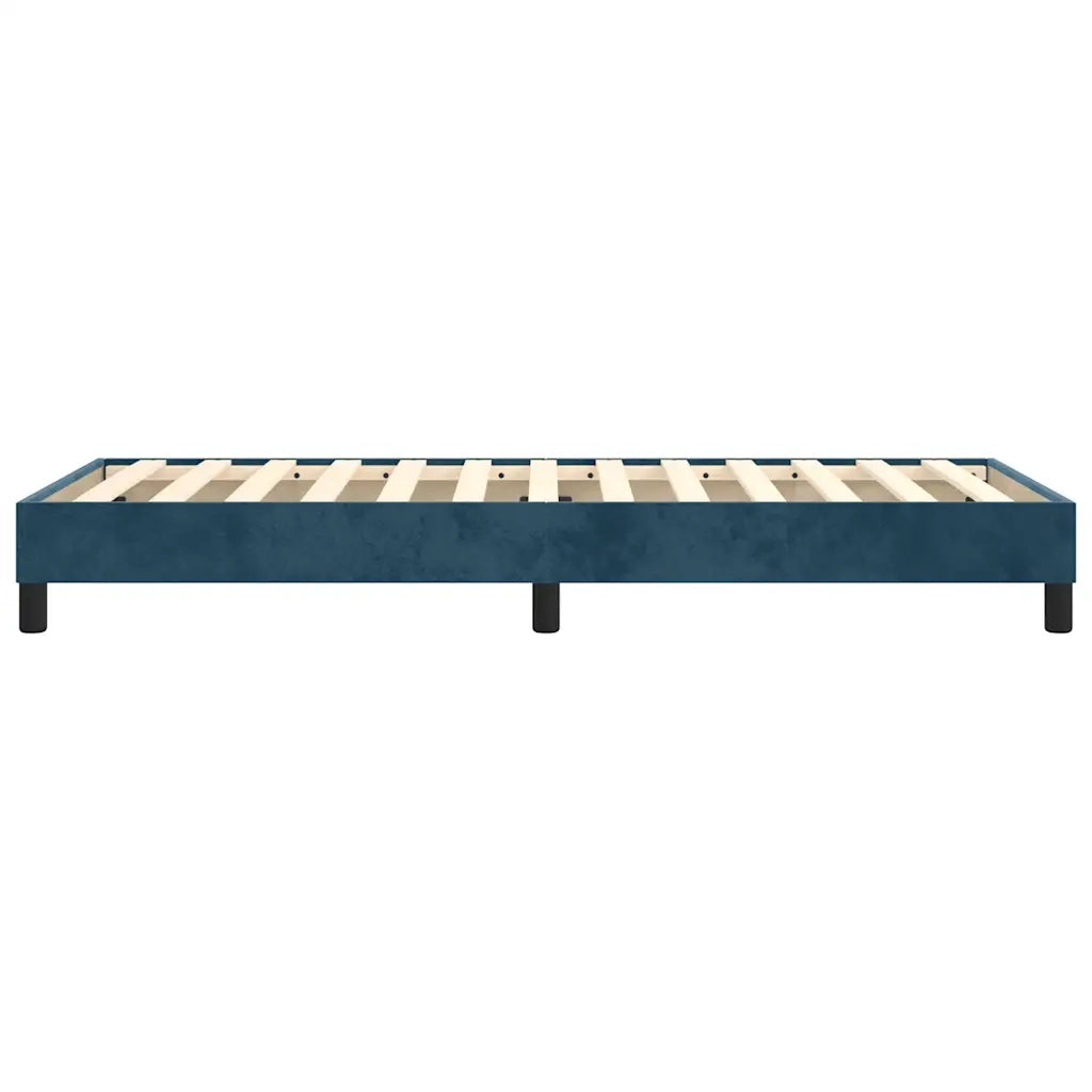 Struttura Letto a Rete a Molle-Giroletto Blu Scuro 90x190 cm in Velluto 600324