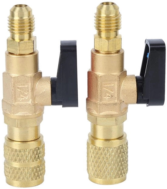 Adattatore per valvola di condizionamento aria per R22 e R410A con manovella a sfera