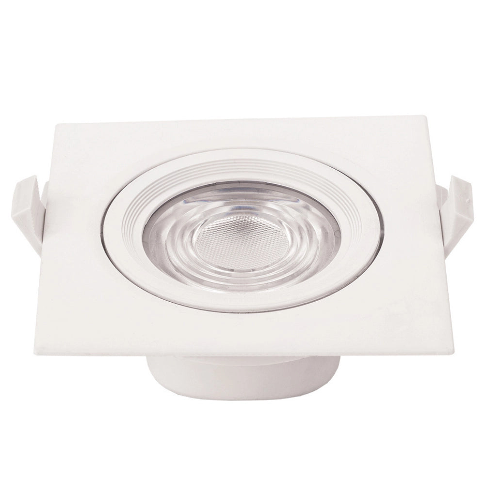 Faretto led incasso orientabile quadro soffitto 10watt driver incluso *** temperatura colore lampada 6000k bianco fre...