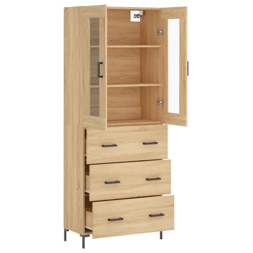 Credenza Rovere Sonoma 69,5x34x180 cm in Legno Multistrato 3198404