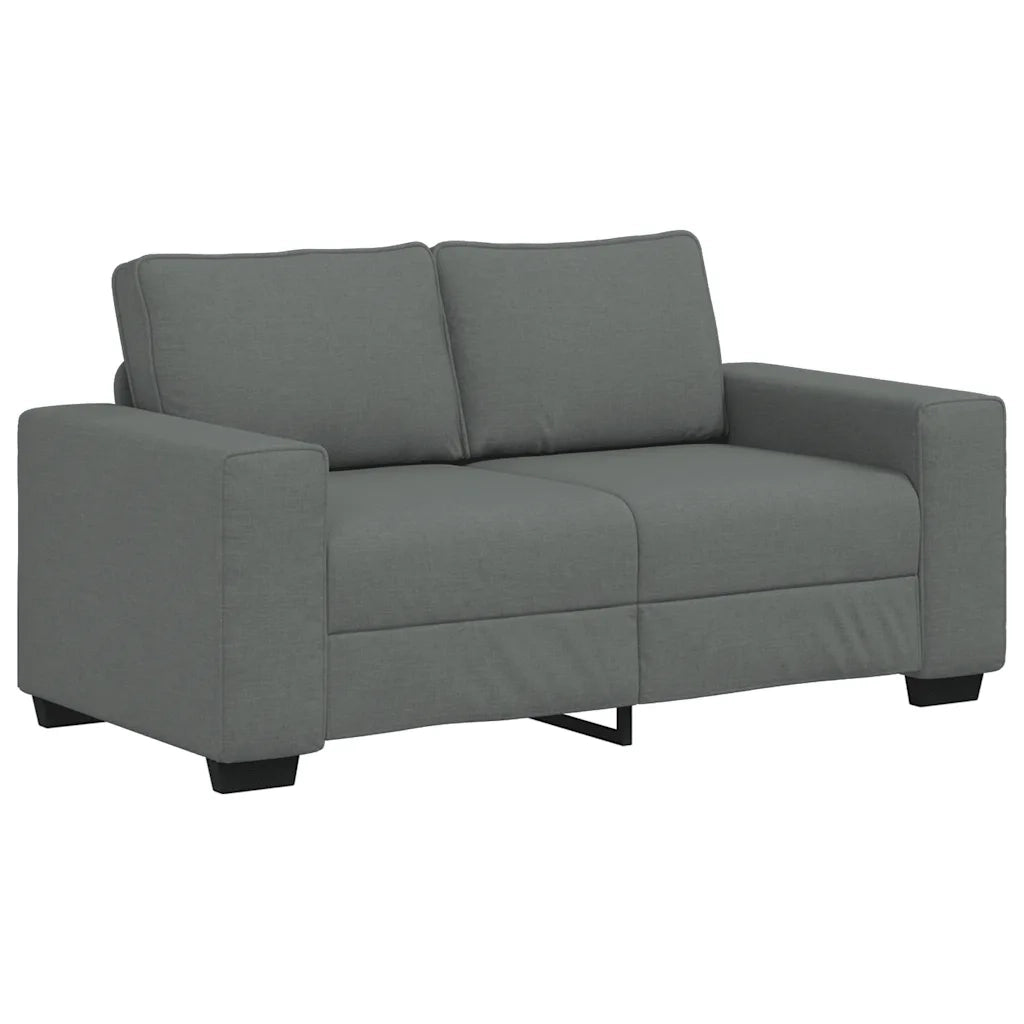 Set di Divani 3 pz con Cuscini Grigio Scuro in Tessuto