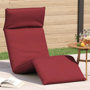 vidaXL Lettino Pieghevole Rosso Vino 175x54x8,5 cm in Tessuto Oxford