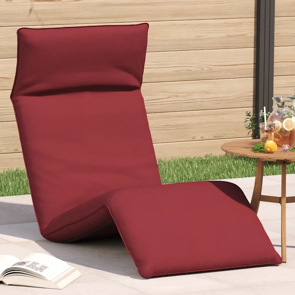 vidaXL Lettino Pieghevole Rosso Vino 175x54x8,5 cm in Tessuto Oxford