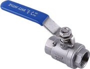 Valvola a sfera bidirezionale in acciaio inossidabile con maniglia di acciaio inossidabile SS304 per 1/2 pollice NPT.