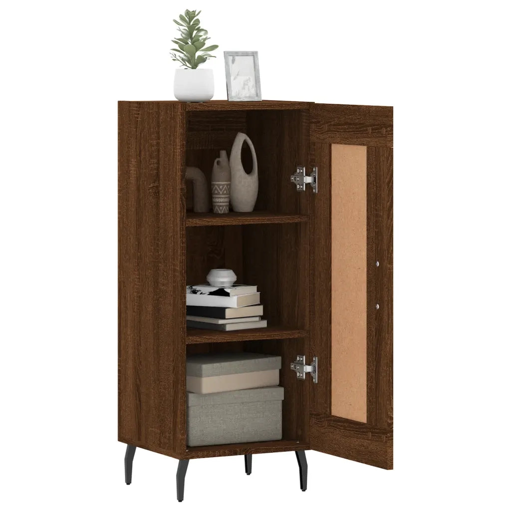 Credenza Rovere Marrone 34,5x34x90 cm in Legno Multistrato 830467