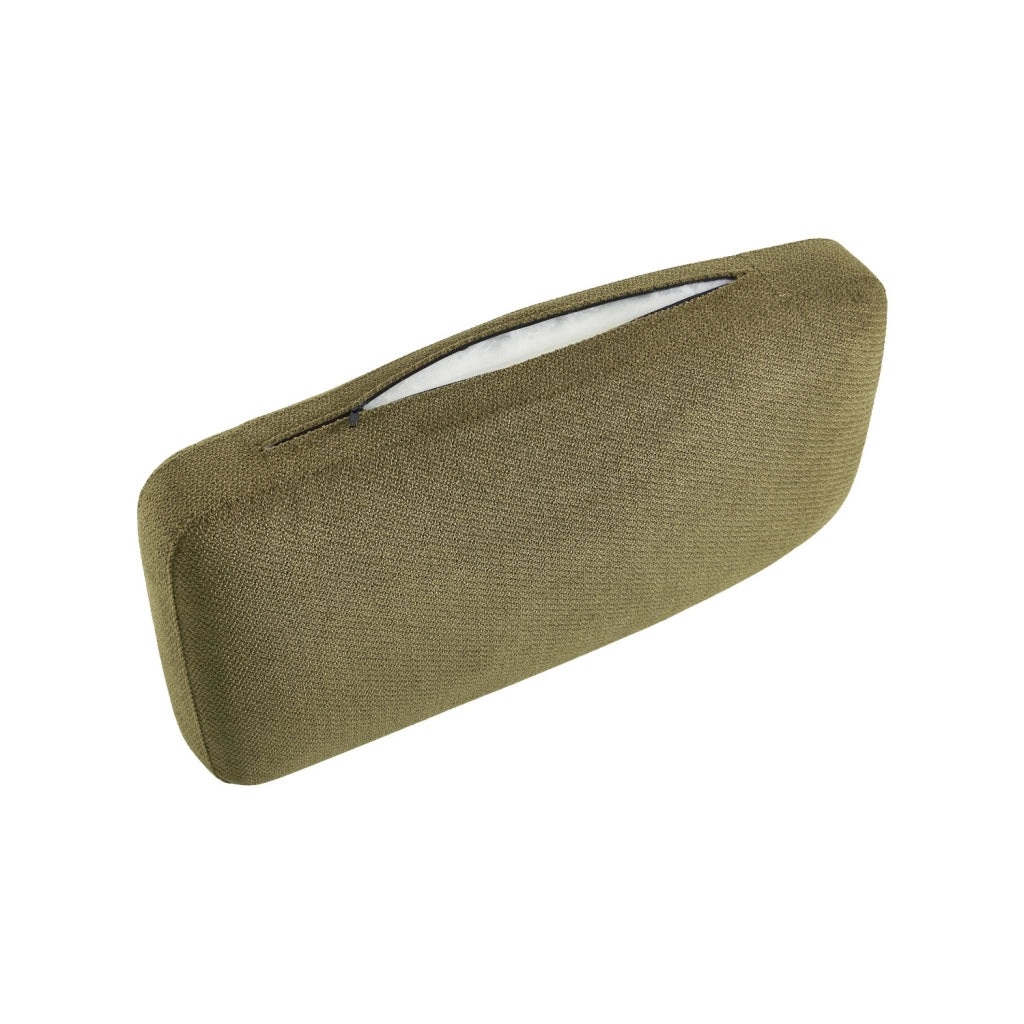 Divano in tessuto chenille, 3 posti, verde kaki