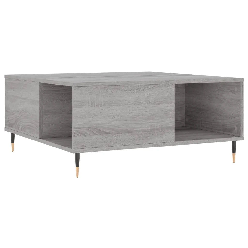 Tavolino Salotto Grigio Sonoma 80x80x36,5 cm Legno Multistrato 830778