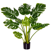 Pianta Finta Monstera 110 cm ¨C Zephmum ¨C Verde Plastica Vaso Interno Esterno