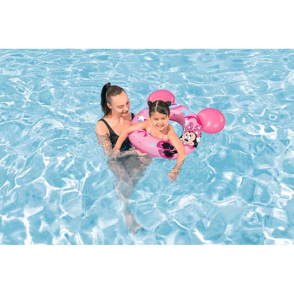 Trade Shop - Salvagente Gonfiabile Galleggiante Splash Pal Minnie Con Orecchie Rosa 65 Cm 9102n -