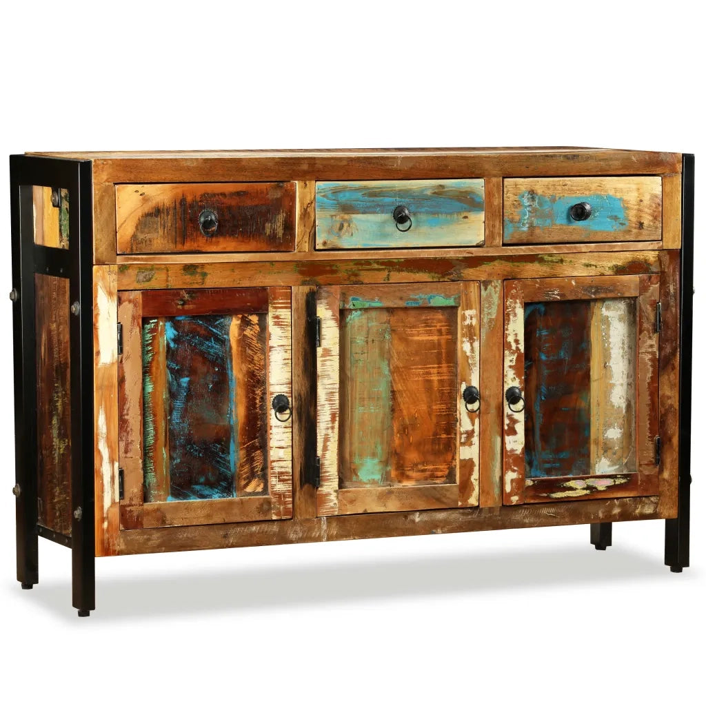 Credenza in Legno Massello di Recupero 120x35x76 cm 243984