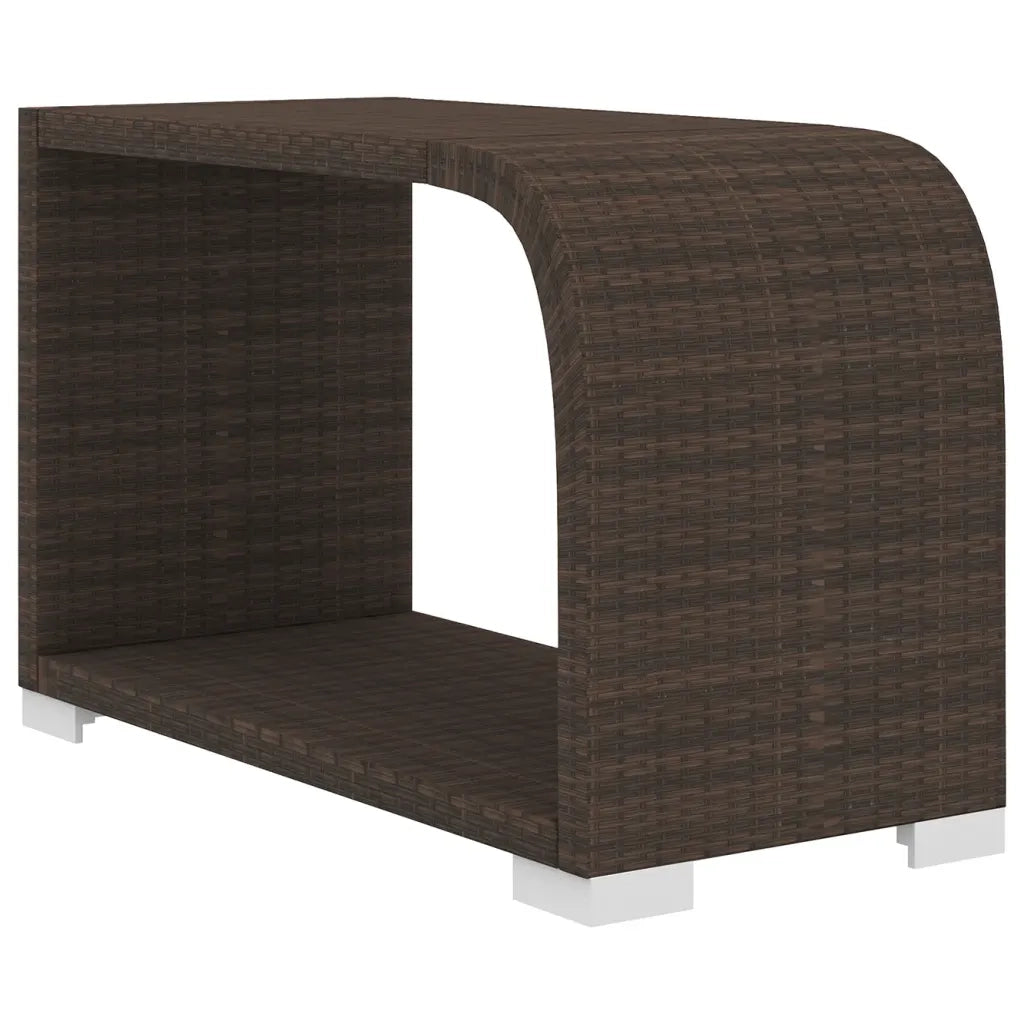 Set Divani da Giardino 10 pz con Cuscini in Polyrattan Marrone 48307