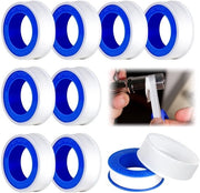 Afdichtband PTFE 12mm x 10m - 10 Rollen - Prevenzione delle Fessurazioni - Resistente al Calore e al Freddo - Materiale Duraturo - Teflontape