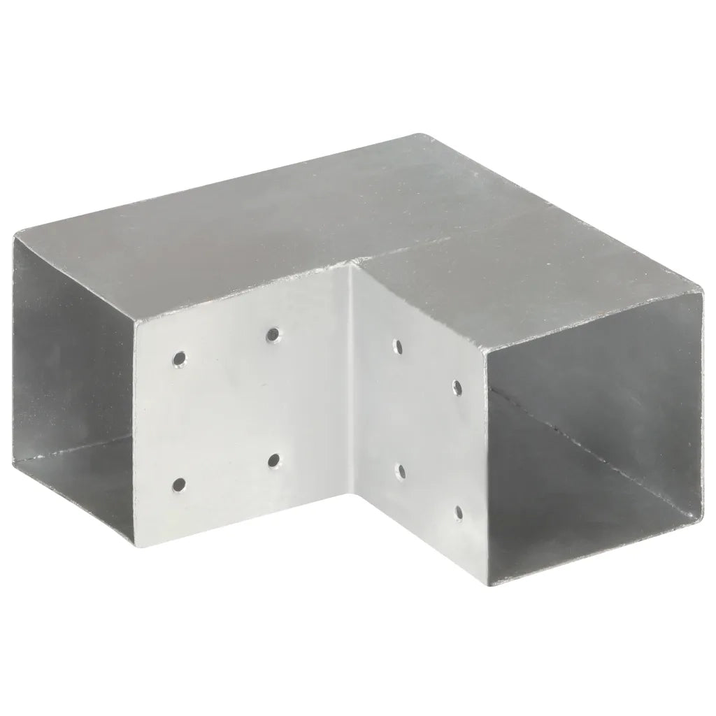 Connettori Pali a Forma di L 4 pz in Metallo Zincato 101x101 mm cod mxl 55869